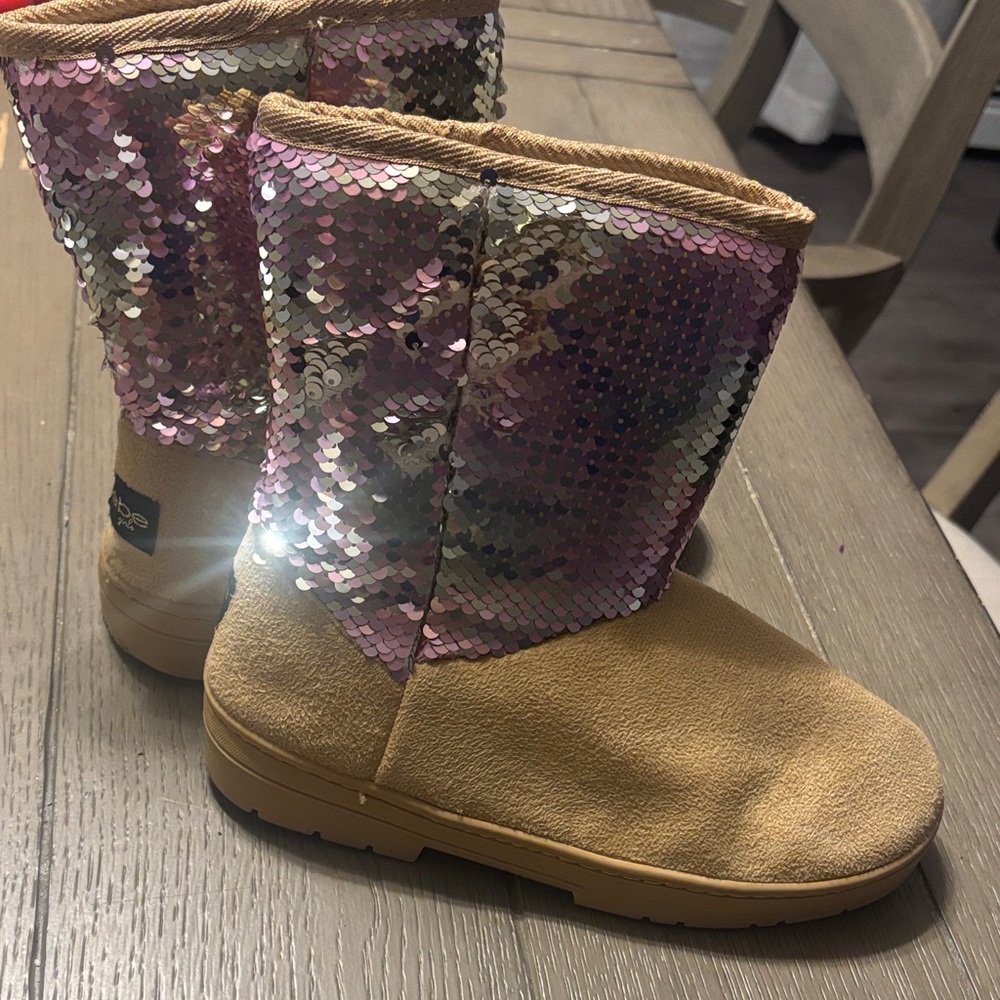 Sequin Sparkle Kids Boots